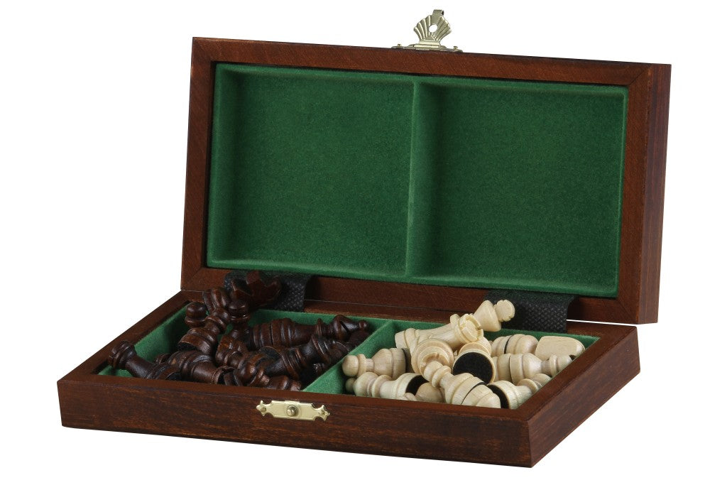 Jeu d'échecs School MINI Brown en bois de charme, pliant, de petite taille (20 x 20cm) - Ensemble Complet - Jeu d'échecs School MINI Brown en bois de charme, pliant, de petite taille (20 x 20cm) - Ensemble Complet