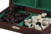 Jeu d'échecs MAGNETIQUE MINI en bois de charme, pliant, de petite taille (20 x 20cm) - Ensemble Complet
