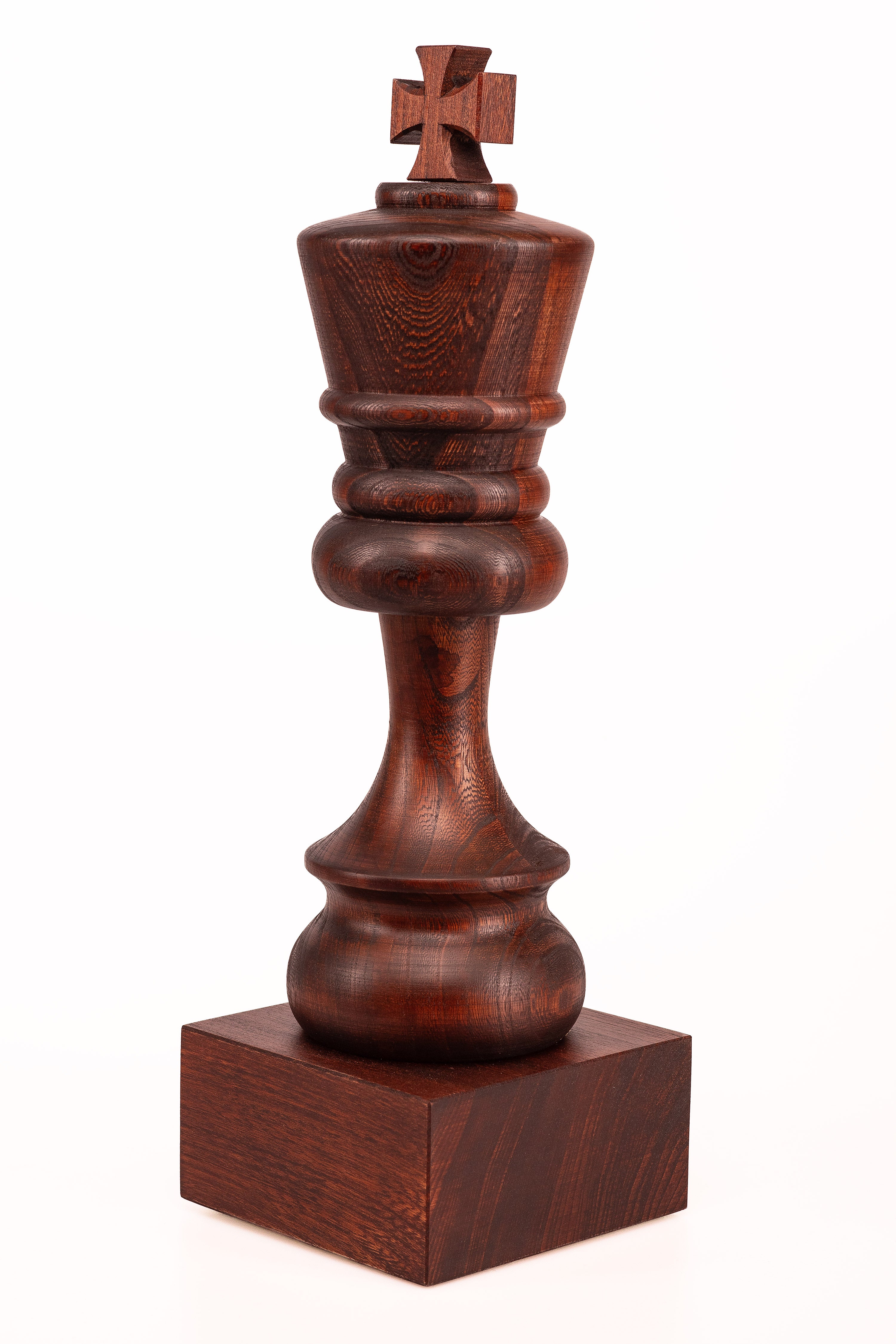 Trophée d'échecs - Roi noir en bois 37cm - Trophée d'échecs - Roi noir en bois 37cm