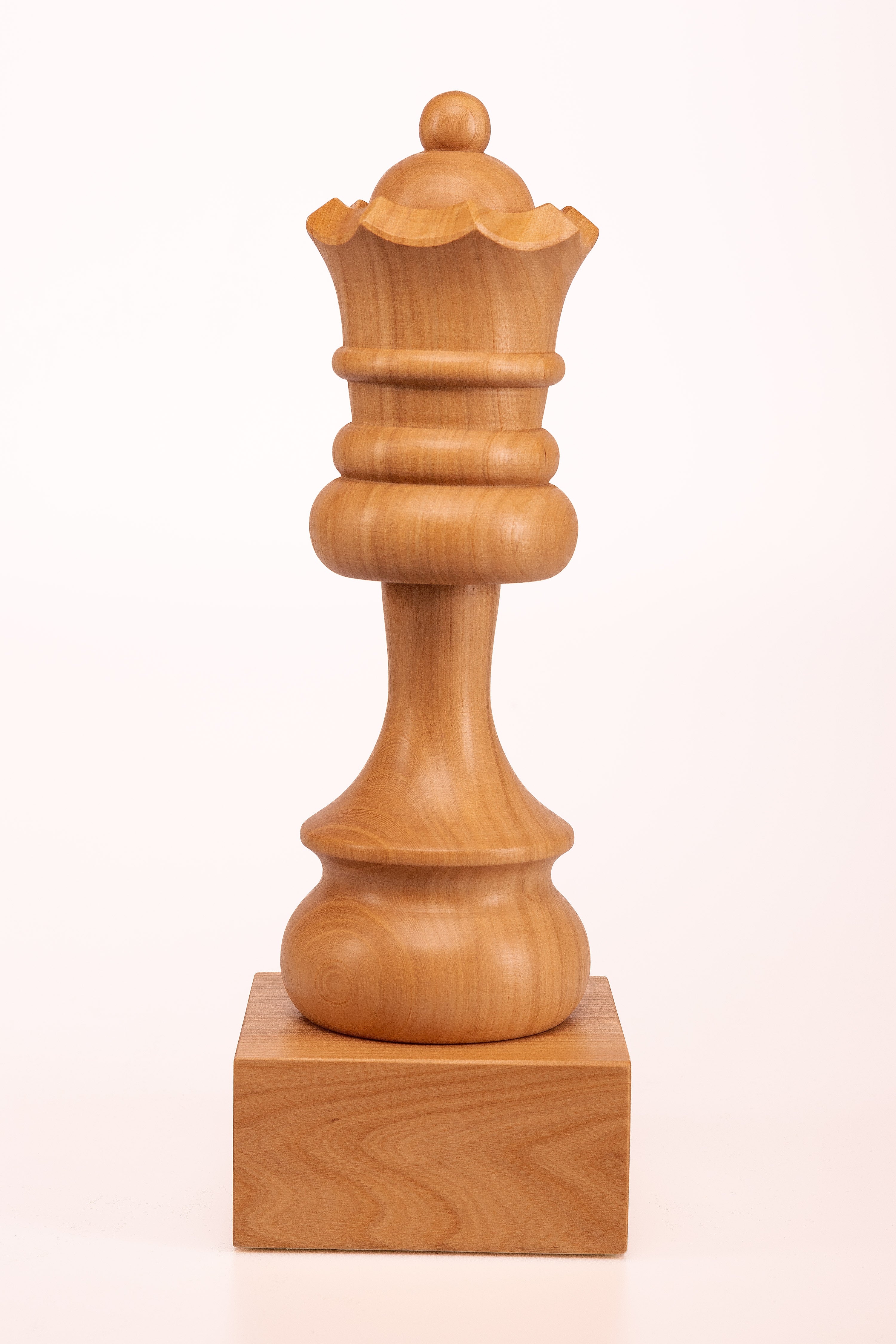 Trophée d'échecs - Dame blanche en bois 35cm - Trophée d'échecs - Dame blanche en bois 35cm