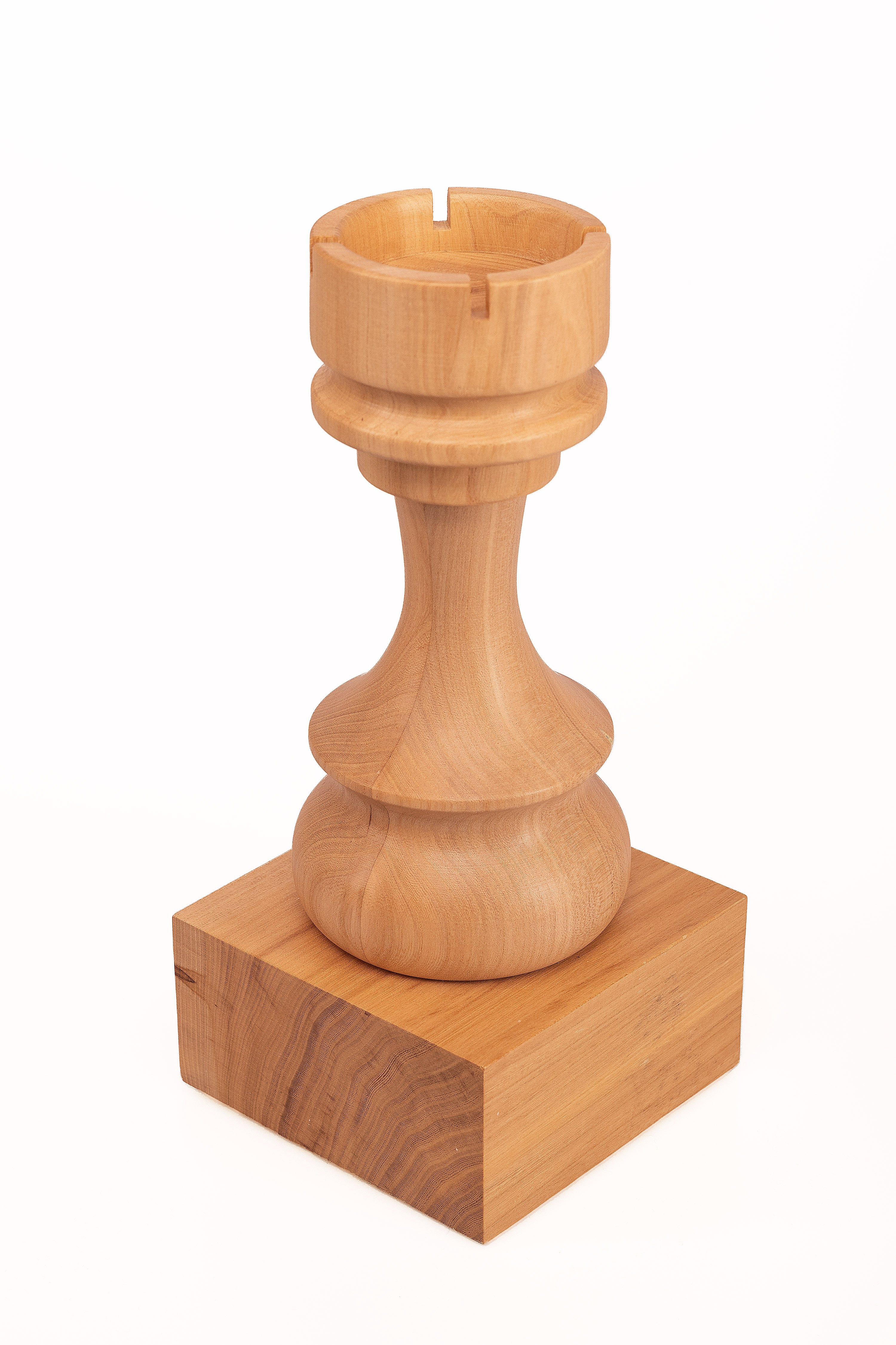 Trophée d'échecs - Tour blanche en bois 27cm - Trophée d'échecs - Tour blanche en bois 27cm