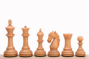 Pièces d'échecs Colombian en bois de buis teinté et naturel - Taille 3,75''