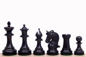 Pièces d'échecs Corinthian en bois de buis teinté et naturel - Taille 4,25''