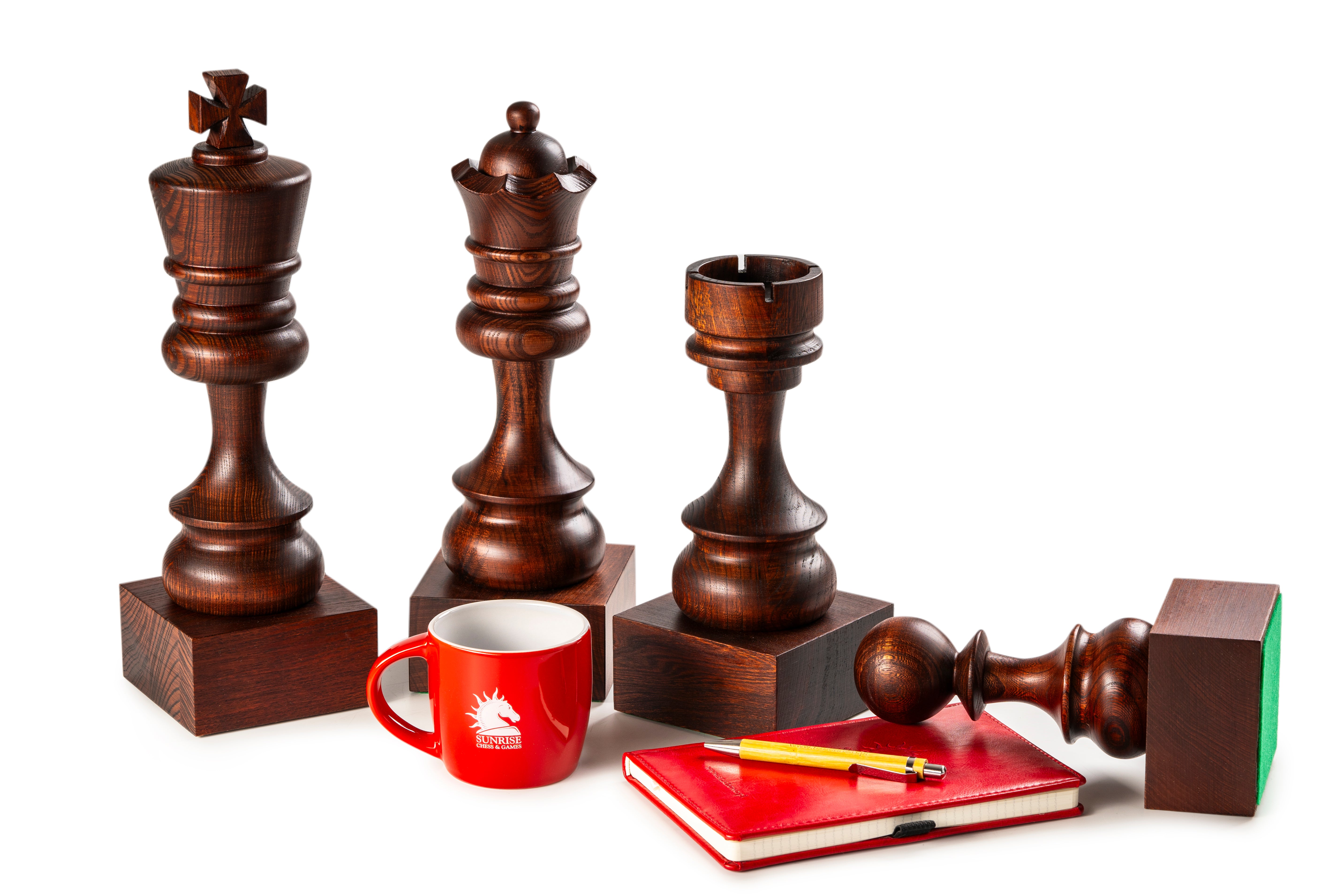 Trophée d'échecs - Tour noire en bois 27cm - Trophée d'échecs - Tour noire en bois 27cm