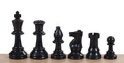Pièces d'échecs plastique feutrées de taille 4 (roi 78mm), blanches et noires