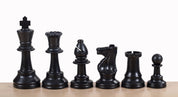 Pièces d'échecs plastique plombées et feutrées - pièces blanches et noires de taille 6