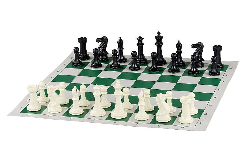 Pièces d'échecs plastique plombées et feutrées Collector Staunton de taille 6 - Pièces d'échecs plastique plombées et feutrées Collector Staunton de taille 6