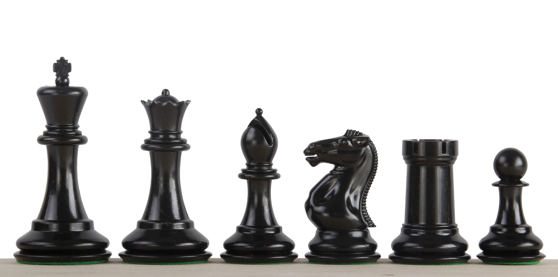 Pièces d'échecs plastique plombées et feutrées - pièces blanches et crème de taille 6 - Pièces d'échecs plastique plombées et feutrées - pièces blanches et crème de taille 6