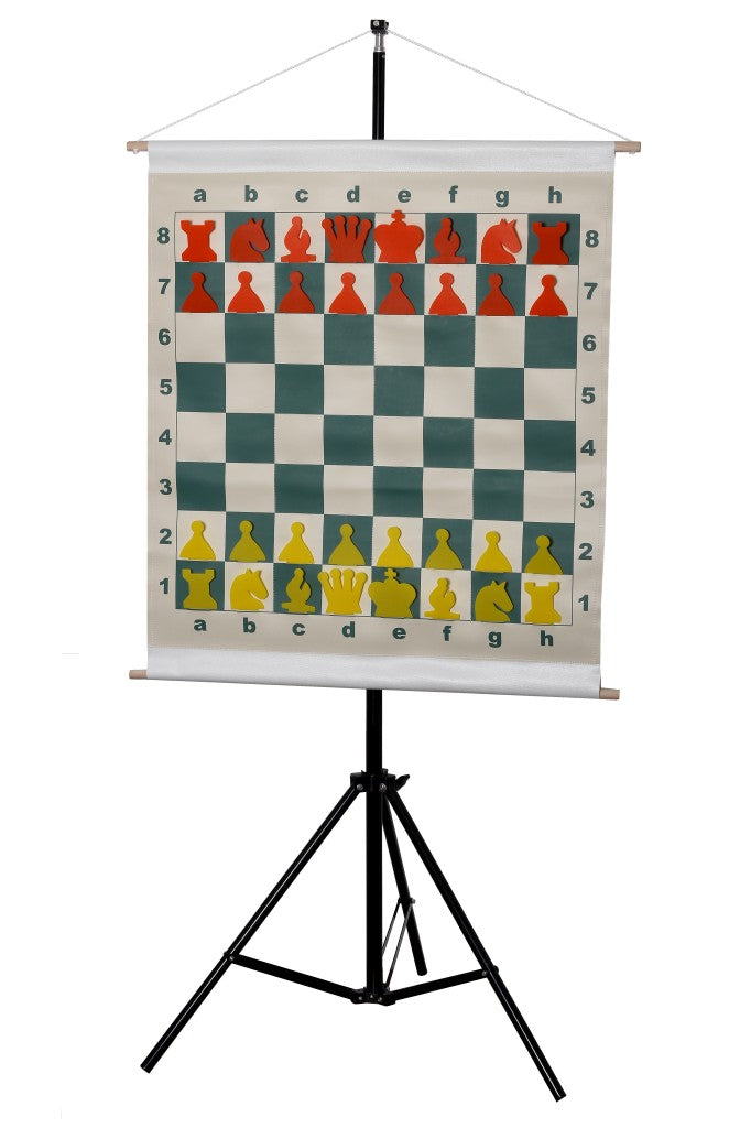 Échiquier murale encastrable roulable - L'ensemble complet (échiquier + pièces + sac)) - Échiquier murale encastrable roulable - L'ensemble complet (échiquier + pièces + sac))