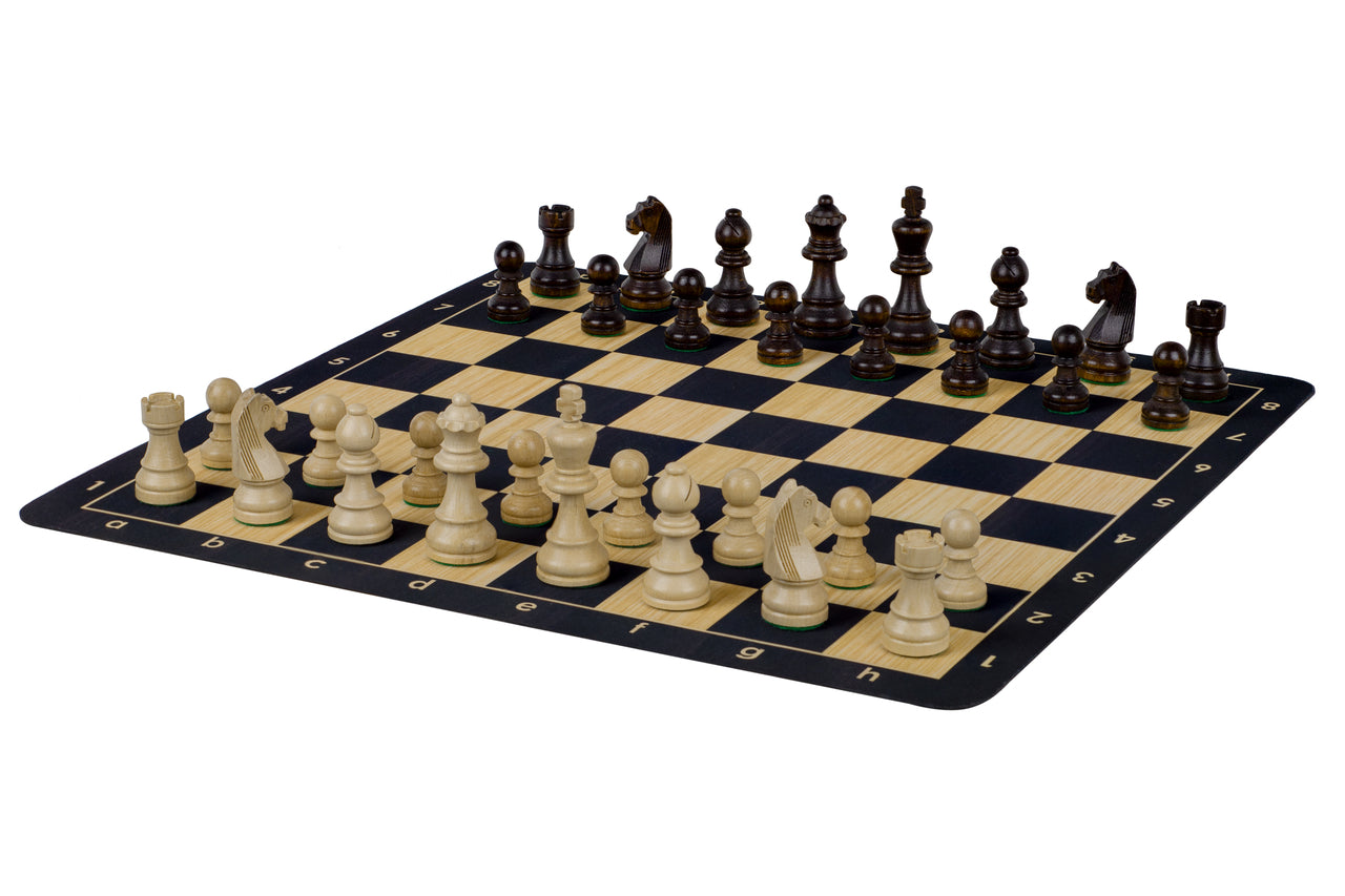 Échiquier roulable vinyle antidérapant, imitation bois - échiquier de tournoi de taille 6 BLACK - Échiquier roulable vinyle antidérapant, imitation bois - échiquier de tournoi de taille 6 BLACK
