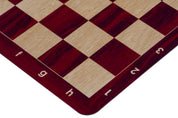 Échiquier roulable vinyle antidérapant, imitation bois - échiquier de tournoi de taille 6 MAHOGANY