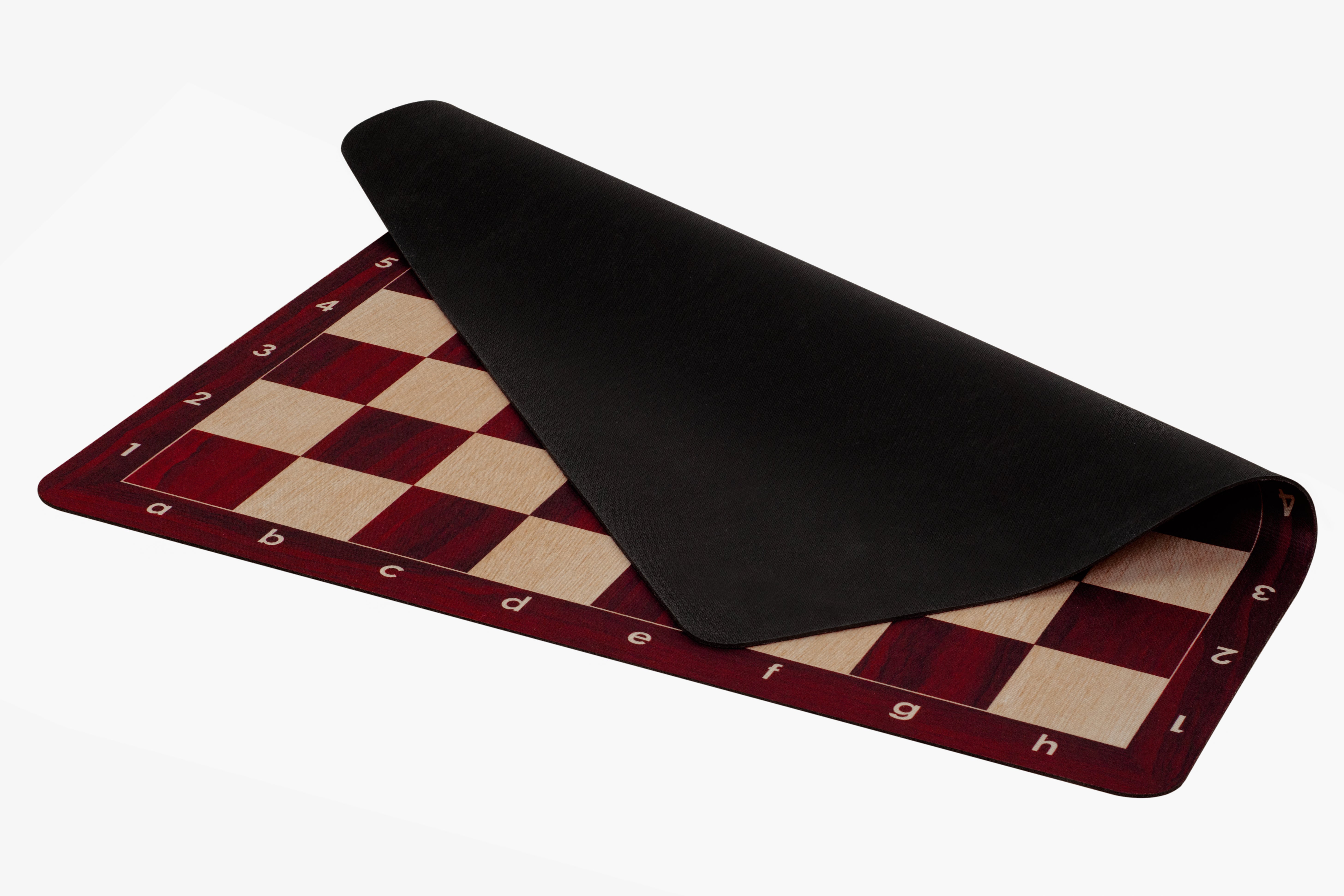Échiquier roulable vinyle antidérapant, imitation bois - échiquier de tournoi de taille 6 MAHOGANY - Échiquier roulable vinyle antidérapant, imitation bois - échiquier de tournoi de taille 6 MAHOGANY