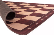 Échiquier roulable vinyle antidérapant, imitation bois - échiquier de tournoi de taille 6 MAHOGANY