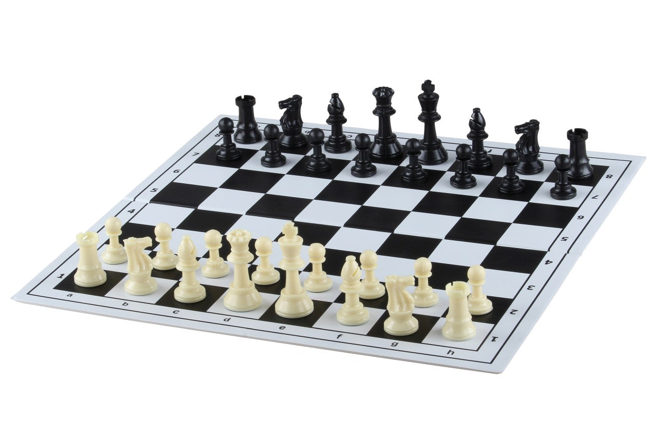 Échiquier plastique pliant en 2, marron et blanc - échiquier de tournoi de 36x36cm - Échiquier plastique pliant en 2, marron et blanc - échiquier de tournoi de 36x36cm