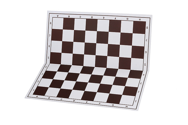 Échiquier plastique pliant en 2, marron et blanc - échiquier de tournoi de taille 4+ - Échiquier plastique pliant en 2, marron et blanc - échiquier de tournoi de taille 4+