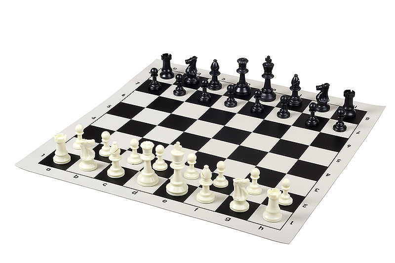 Échiquier roulable vinyle noir - échiquier de tournoi de taille 6 - Échiquier roulable vinyle noir - échiquier de tournoi de taille 6