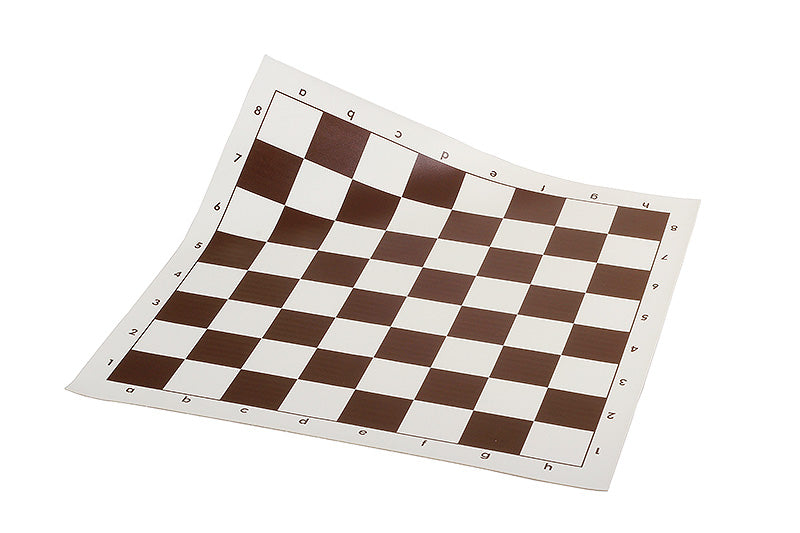 Échiquier roulable vinyle marron - échiquier de tournoi de taille 3 - Échiquier roulable vinyle marron - échiquier de tournoi de taille 3
