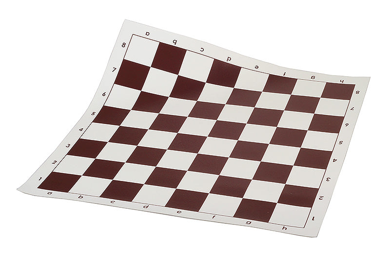 Échiquier roulable vinyle marron - échiquier de tournoi de taille 6 - Échiquier roulable vinyle marron - échiquier de tournoi de taille 6