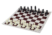 Échiquier roulable vinyle marron - échiquier de tournoi de taille 6