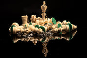 Porte clé - Fou blanc / Pièce d'échecs en bois naturel
