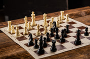 Pièces d'échecs en plastique Staunton, noires et blanches de taille 6 (roi 95mm)