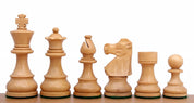 Pièces d'échecs French en bois d'acacia et buis - Taille 3,75''