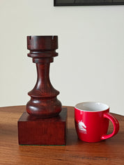 Trophée d'échecs - Tour noire en bois 27cm
