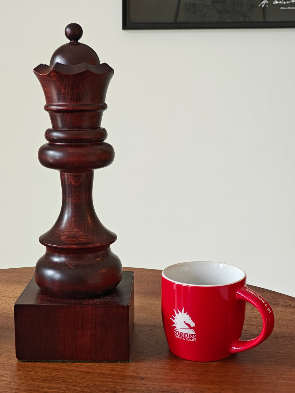 Trophée d'échecs - Dame noire en bois 35cm - Trophée d'échecs - Dame noire en bois 35cm