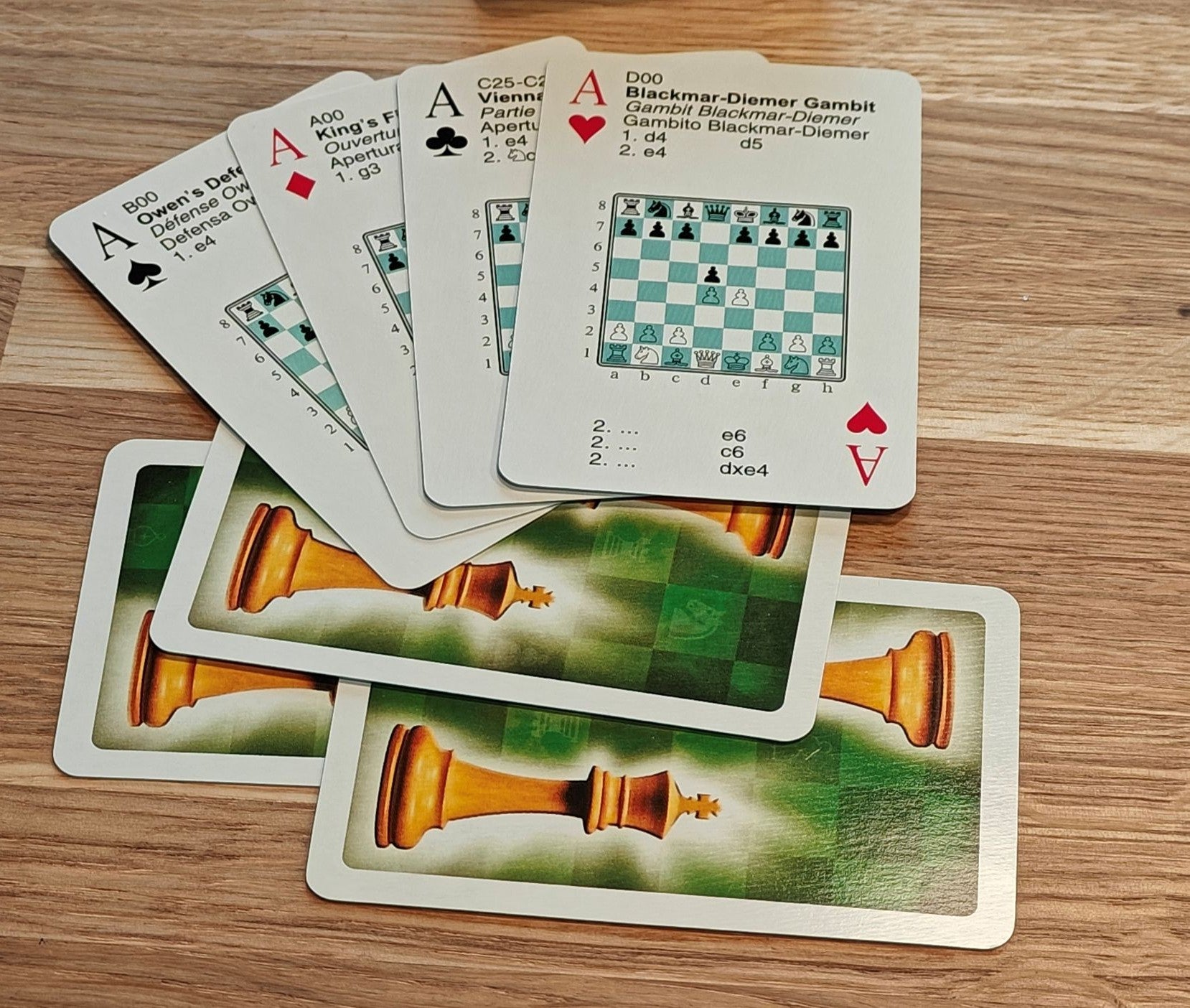 Cartes à jouer - Cartes Ouvertures d'Echecs - Cartes à jouer - Cartes Ouvertures d'Echecs