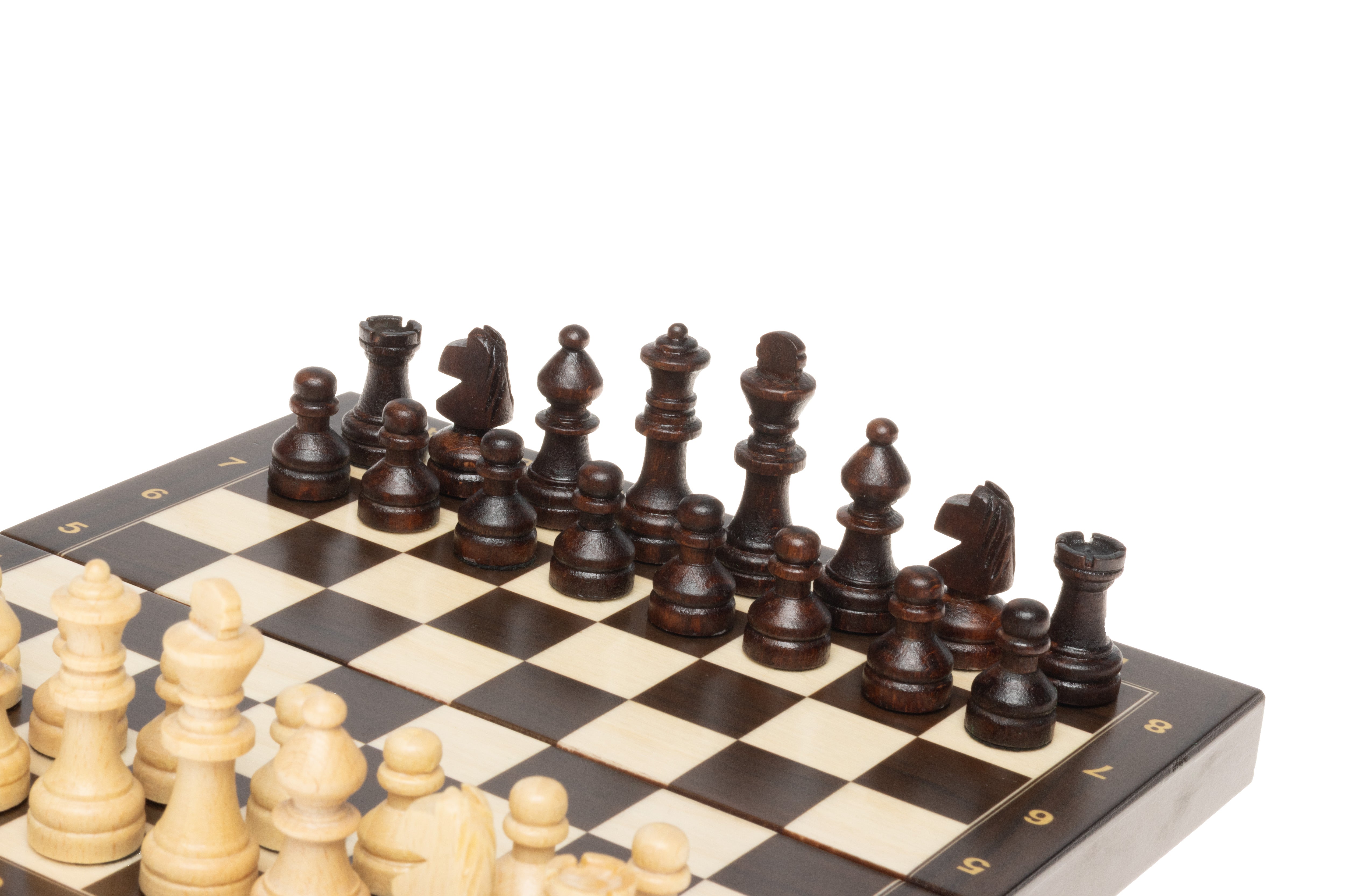 Jeu d'échecs School Mini en bois de charme, de petite taille  (20 x 20 cm) - Ensemble Complet Marron - Jeu d'échecs School Mini en bois de charme, de petite taille  (20 x 20 cm) - Ensemble Complet Marron