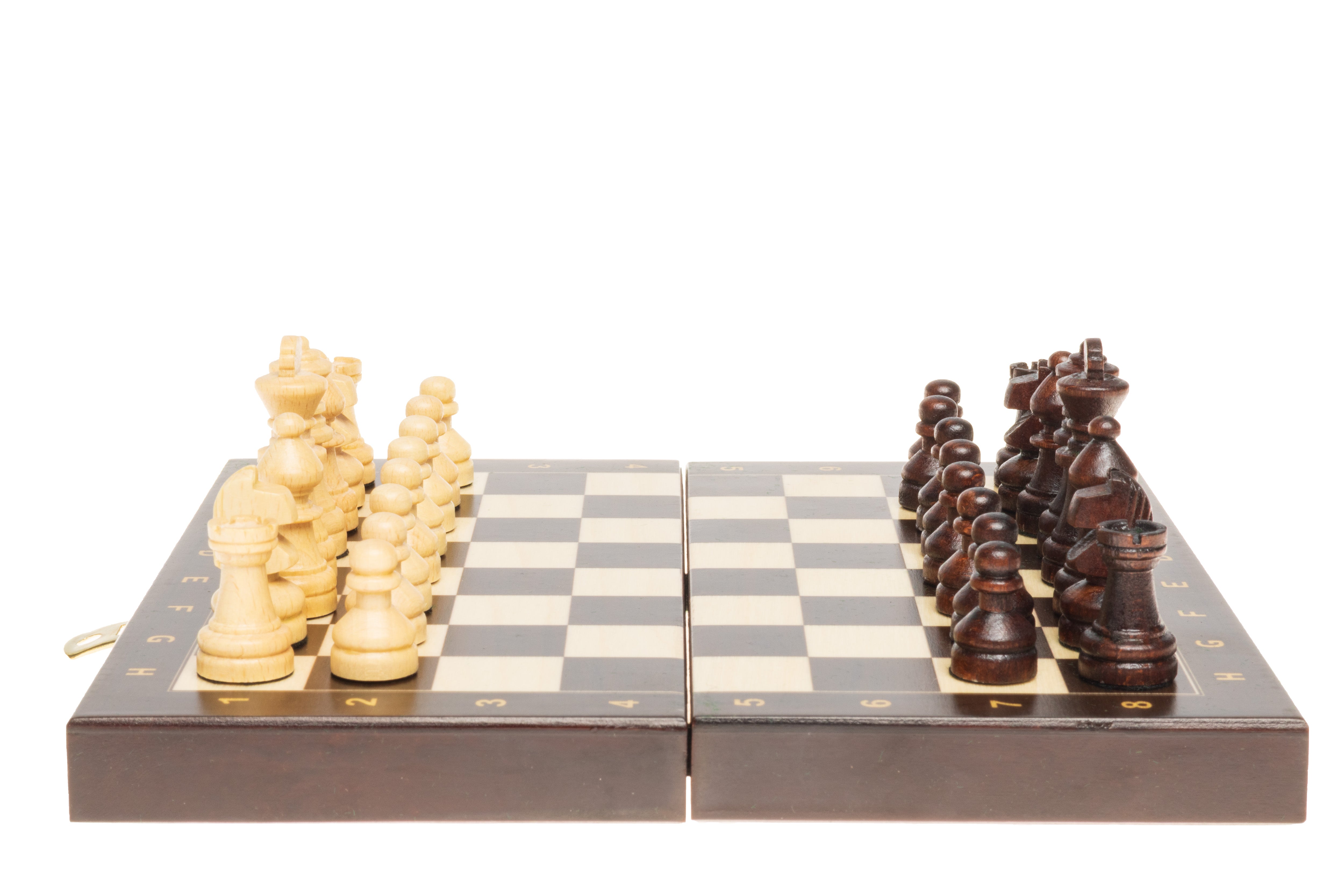 Jeu d'échecs School Mini en bois de charme, de petite taille  (20 x 20 cm) - Ensemble Complet Marron - Jeu d'échecs School Mini en bois de charme, de petite taille  (20 x 20 cm) - Ensemble Complet Marron