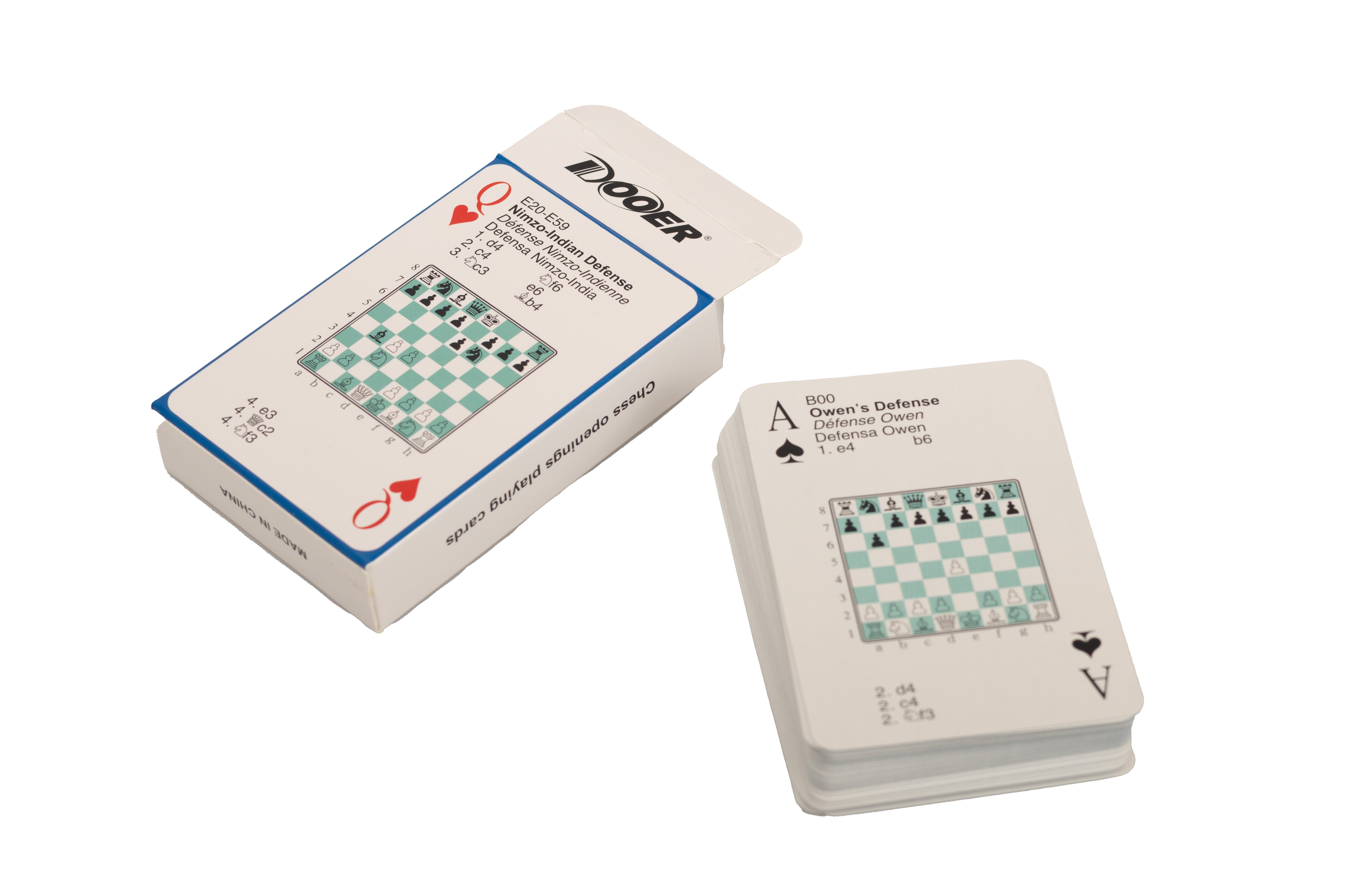 Cartes à jouer - Cartes Ouvertures d'Echecs - Cartes à jouer - Cartes Ouvertures d'Echecs