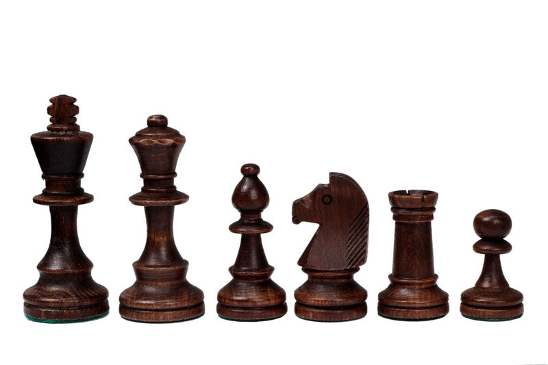 Les pièces d'échecs en bois STAUNTON de taille 4 dans un poly-sac - Les pièces d'échecs en bois STAUNTON de taille 4 dans un poly-sac