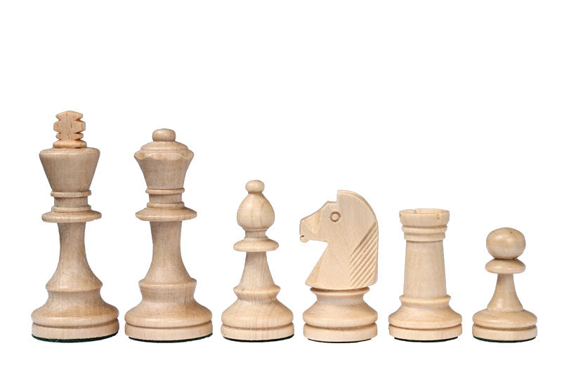Les pièces d'échecs en bois STAUNTON de taille 4 dans un poly-sac - Les pièces d'échecs en bois STAUNTON de taille 4 dans un poly-sac