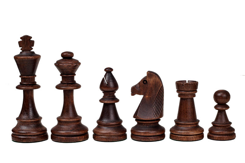 Les pièces d'échecs en bois STAUNTON de taille 6 dans un poly-sac - Les pièces d'échecs en bois STAUNTON de taille 6 dans un poly-sac