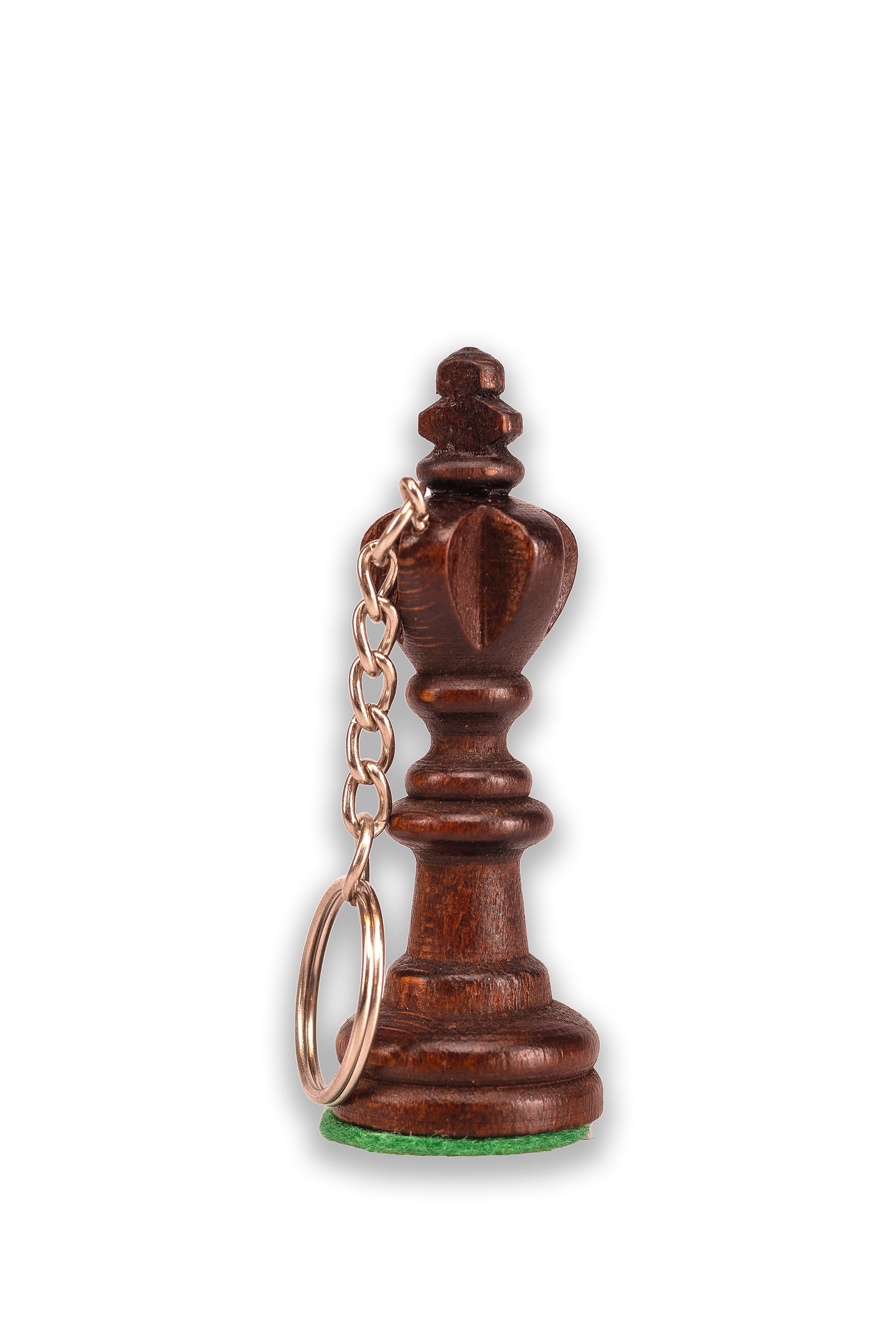 Porte clé - Roi noir / Pièce d'échecs en bois teinté en noir - Porte clé - Roi noir / Pièce d'échecs en bois teinté en noir