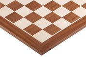 Echiquier en marqueterie de bois d'Acajou et Sycomore - échiquier classique de Taille 4 sans notation alphanumérique