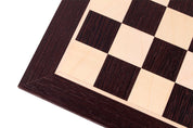 Echiquier en marqueterie de bois de Wengé et Sycomore - échiquier classique de Taille 4+