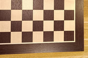 Echiquier en marqueterie de bois de wengé et sycomore - échiquier classique de Taille 4 sans coordonnées