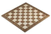 Echiquier en marqueterie de bois de noyer et sycomore - échiquier classique de Taille 4 avec coordonnées