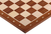 Echiquier en marqueterie de bois d'Acajou et Sycomore - échiquier classique de Taille 5 avec coordonnées