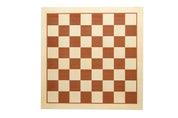 Echiquier en marqueterie de bois d'acajou et sycomore - échiquier classique de Taille 6 avec les bords clairs et sans les coordonnées
