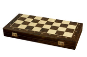 Echiquier pliant en bois avec insert (42 x 42 cm) - Coffret pour Jeu d'échecs d'entraînement de Taille 4