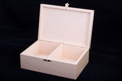 Boîte de rangement en bois naturel pour pièces d'échecs de taille 6 et 7 (un roi de 96 à 100 mm)