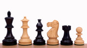 Pièces d'échecs Classic en bois de buis teinté et naturel - Taille 3,75''