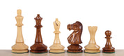 Pièces d'échecs Blackmore en bois d'acacia et de buis - Taille 4,00''