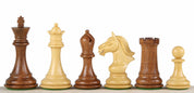 Pièces d'échecs Derby Acacia en bois d'acacia et de buis - Taille 4,00''