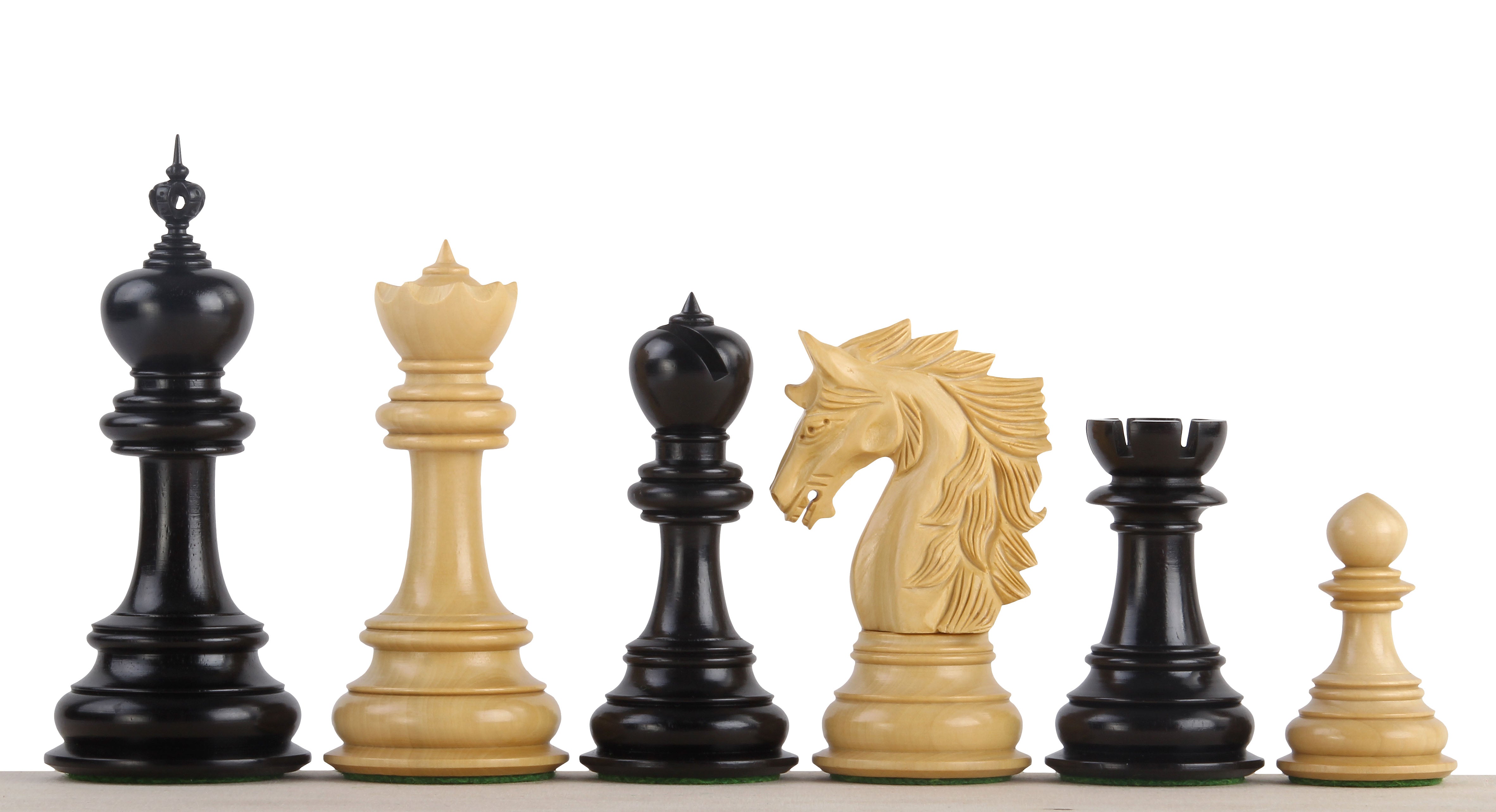 Pièces d'échecs Dubliner Montgoy  Ebony en bois d'ébène et de buis - Taille 5,00'' - Pièces d'échecs Dubliner Montgoy  Ebony en bois d'ébène et de buis - Taille 5,00''