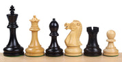 Pièces d'échecs Executive en bois de buis teinté et naturel - Taille 3,50''