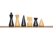 Pièces d'échecs Modern Staunton en bois de buis naturel et teinté - set de pièces de Taille 3,00''